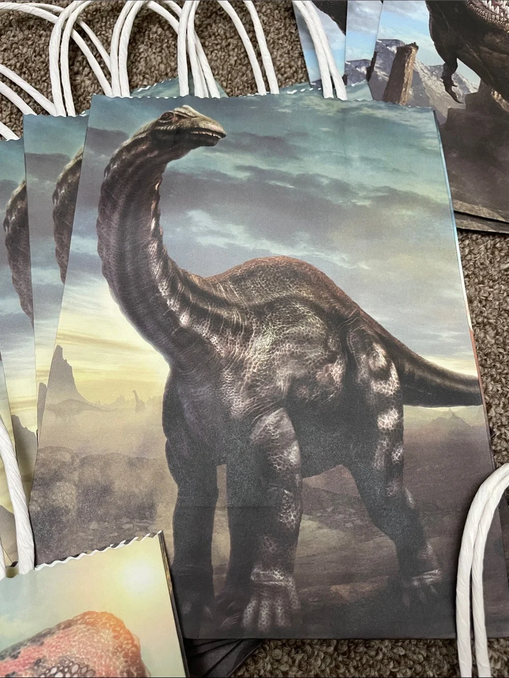 Dinosaur Party Favor Gift Bags - Multicolor